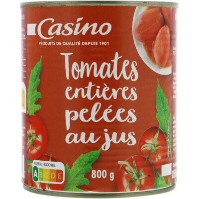 Tomates Entières Pelées Au Jus (Casino)