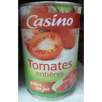 Tomates Entières Pelées Au Jus (Casino)