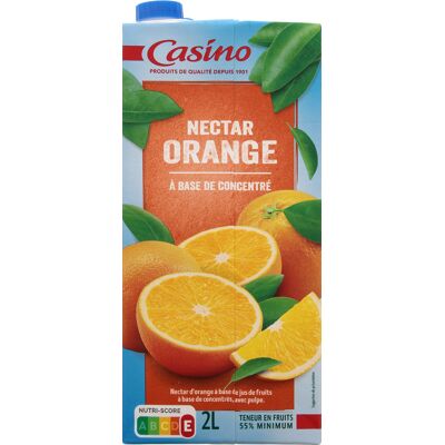 Nectar D'orange À Base De Jus Fruits À Base De Concentrés (Casino)