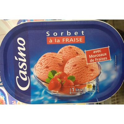 Sorbet Fraise Avec Morceaux De Fraise (Casino)