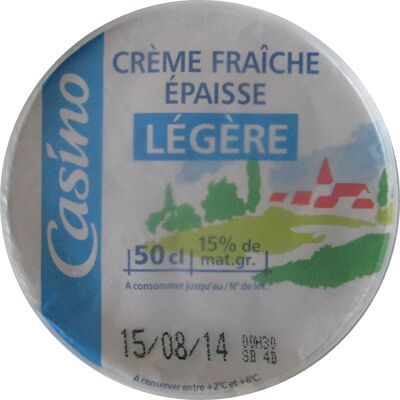 Crème Fraîche Épaisse Légère - 15% De Matères Grasses (Casino)