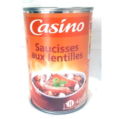 Saucisses Lentilles 420G (Casino)