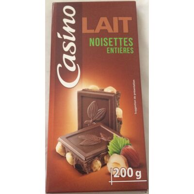 Lait Noisettes Enitères (Casino)