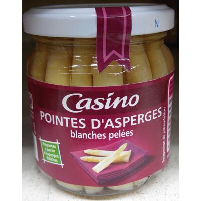 Pointes D'asperges Blanches Pelées Bocal (Casino)