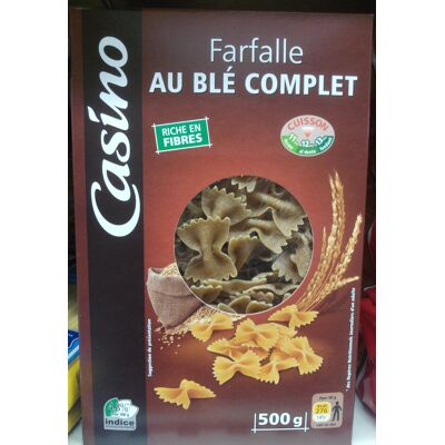 Farfalles Au Blé Complet Casino (Casino - Groupe Casino)