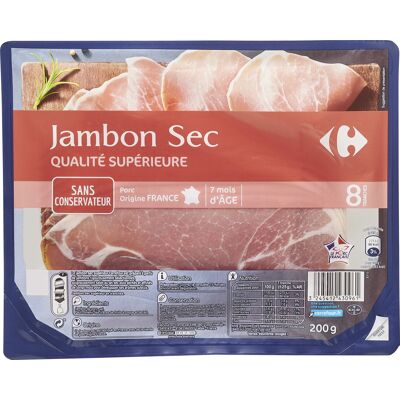 Jambon Sec 7 Mois D'âge (Carrefour)