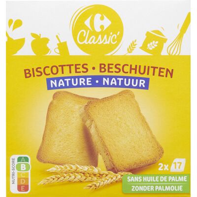 Biscottes Nature (Carrefour)