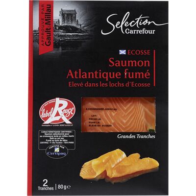 Saumon Atlantique Fumé Elevé Dans Les Lochs D'ecosse (Carrefour - Carrefour Sélection)