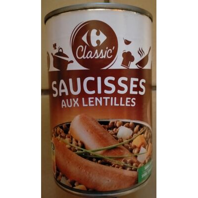 Saucisses Aux Lentilles Cuisinées (Carrefour - Groupe Carrefour)