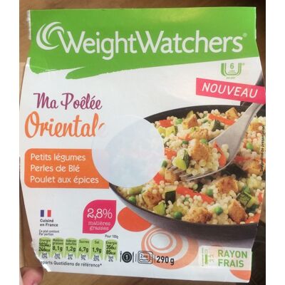 Ma Poêlée Orientale Petits Légumes Perles De Blé Et Poulet Aux Épices (2,8% Mg) (Weight Watchers)