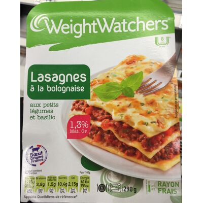 Lasagnes À La Bolognaise Aux Petits Légumes Et Basilic (Weight Watchers)