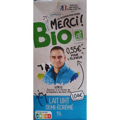 Lait Uht Demi-Écrémé (Intermarché - éleveurs Bio)