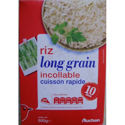 Riz Long Grain Incollable (Cuisson Rapide 10 Mn) (Auchan)