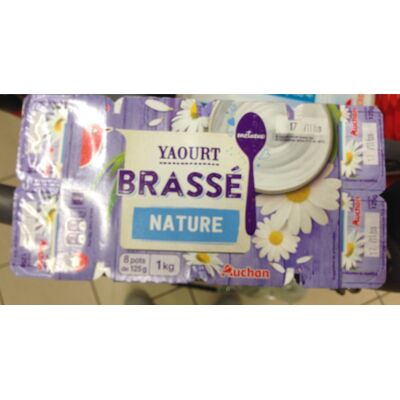 Yaourt Nature Brassé (8 Pots) (Auchan - L'oiseau)