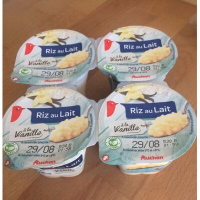 Riz Au Lait À La Vanille (Auchan)