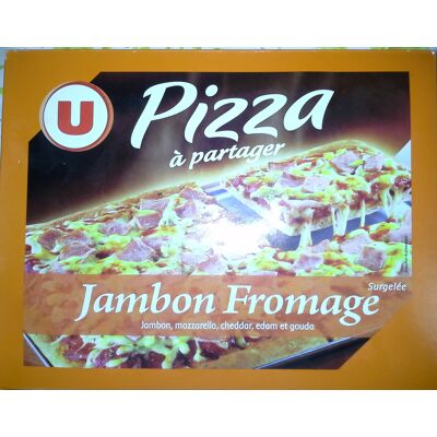 Pizza À Partager, Jambon Fromage (Cheddar, Edam Et Gouda), Surgelée (U)