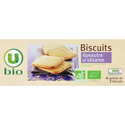 Biscuits Épeautre Et Sésames (U Bio - U)