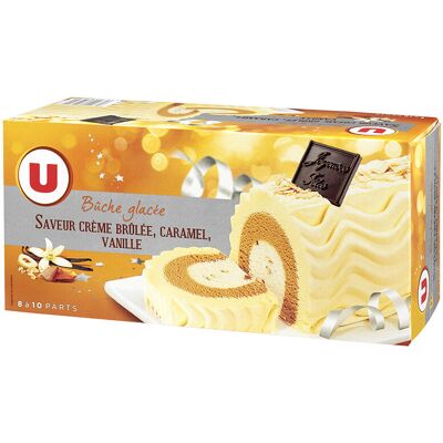 Bûche Glacée Parfum Crème Brûlée, Caramel Vanille (U)