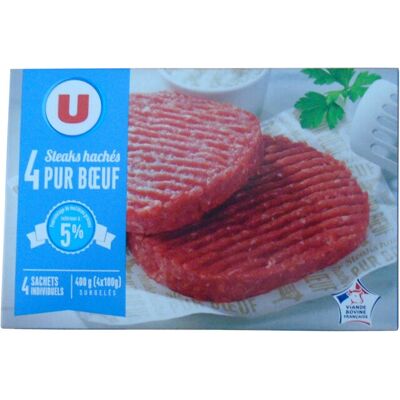 Steaks Hachés Pur Boeuf Viande Bovine Française 5% De Mg (U)