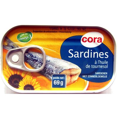 Sardines À L'huile De Tournesol (Cora)