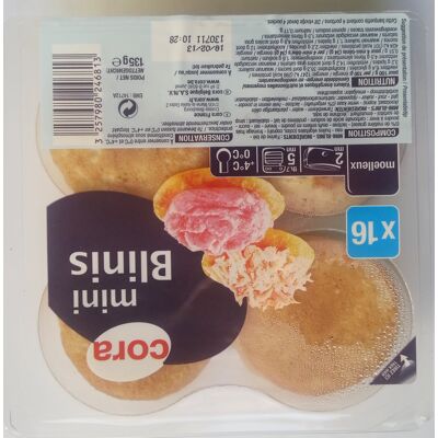 Mini Blinis (X 16) (Cora - Groupe Louis Delhaize)
