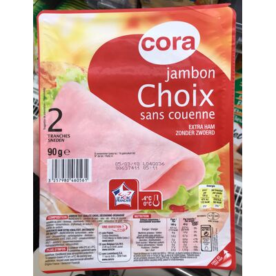 Jambon Choix Sans Couenne (Cora)