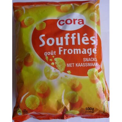 Soufflés Goût Fromage (Lot De 2 Sachets) (Cora - Groupe Louis Delhaize)
