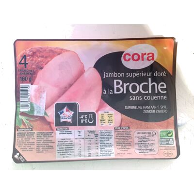 Jambon Supérieur Doré À La Broche Sans Couenne (Cora)