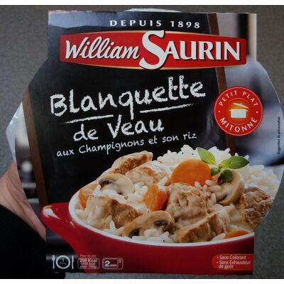 Blanquette De Veau Aux Champignons Et Son Riz (William Saurin)