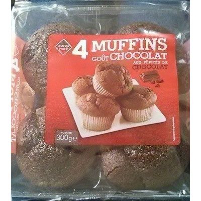 Muffins Goût Chocolat Aux Pépites De Chocolat (Leader Price)