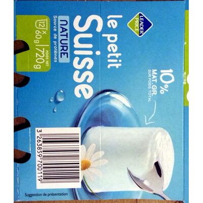 Le Petit Suisse, Nature (10 % Mg) (Leader Price)