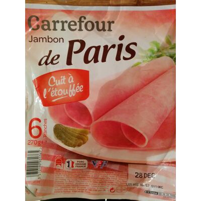 Jambon De Paris - Cuit À L'étouffée (Carrefour - Cmi (carrefour Marchandises Internationales))