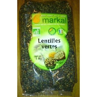 Lentilles Vertes Bio - 1 Kg - Markal (Markal)
