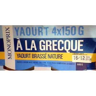 Yaourt À La Grecque Nature (Monoprix - Monoprix Exploitation)