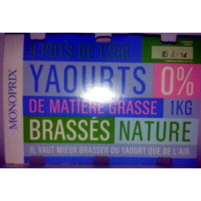 Yaourts 0% Brassés Nature (Monoprix)