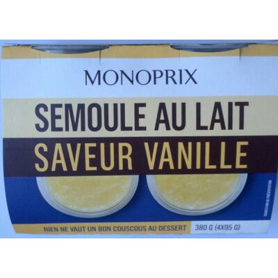 Semoule Au Lait Saveur Vanille (Monoprix - Monoprix Exploitation)