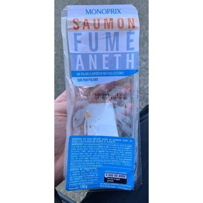 Saumon Fume Aneth Pain Polaire (Monoprix)