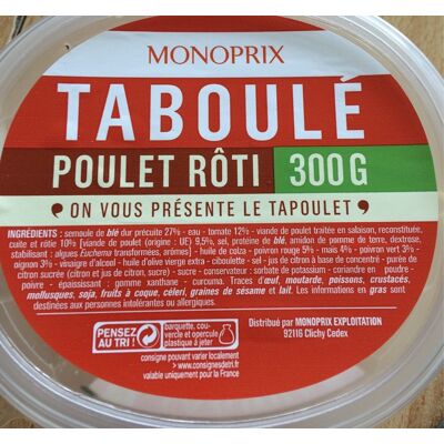 Taboulé Poulet Rôti (Monoprix)