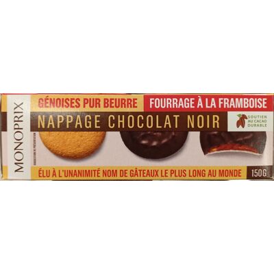 Génoises Fourrées À La Framboise (Monoprix)