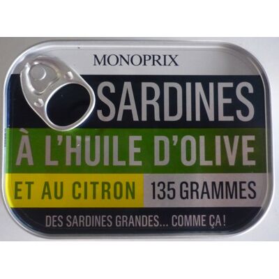 Sardines À L'huile D'olive Et Au Citron (Monoprix)