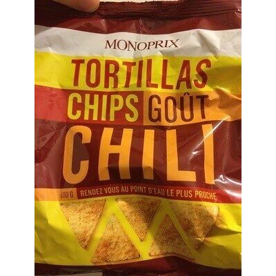 Tortillas Chips Goût Chili (Monoprix)