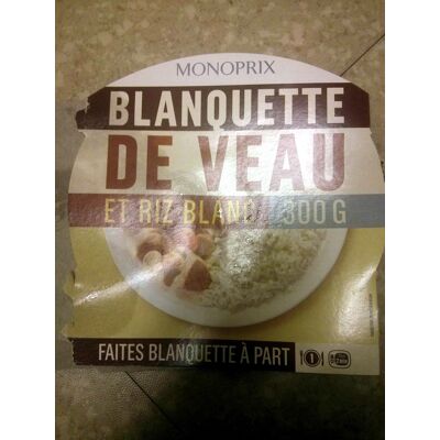 Blanquette De Veau Et Riz Blanc (Monoprix - Monoprix Exploitation)