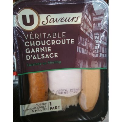Véritable Choucroute Garnie D'alsace Cuisinée Au Riesling (U Saveurs - U)