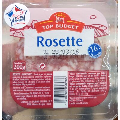 Rosette - 16 Tranches (Top Budget - Intermarché)