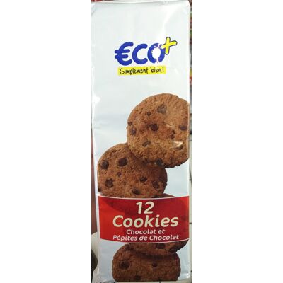 12 Cookies Chocolat Et Pépites De Chocolat (Eco+)