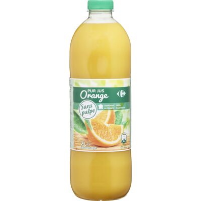 100% Pur Jus Jus D'orange Sans Pulpe (Carrefour)