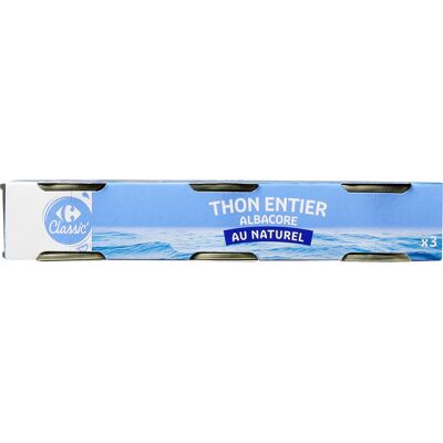 Thon Entier Albacore Au Naturel (Carrefour)