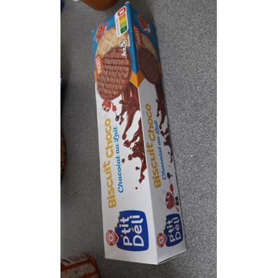 Biscuits Ronds Nappés Au Chocolat Au Lait (P'tit Déli - Marque Repère)