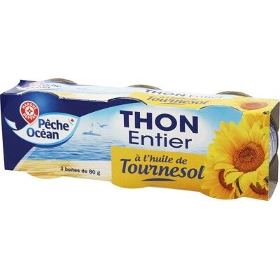 Thon Entier À L'huile 3X1/10 156G Pne (Pêche Océan - Marque Repère)