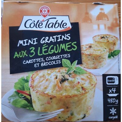 Mini Gratins Aux 3 Légumes X 4 (Côté Table - Marque Repère)